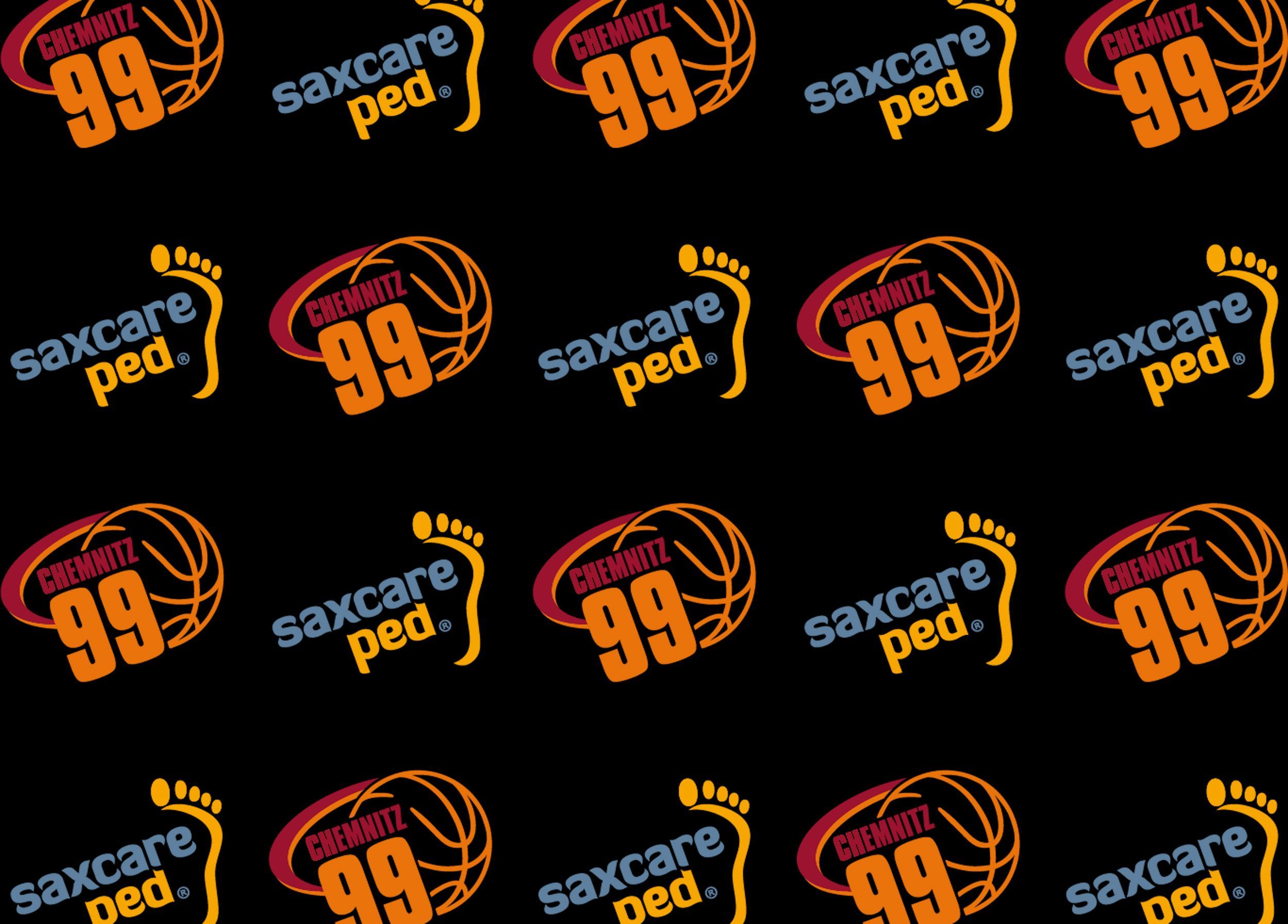 schwarze Fläche mit bunten Logos